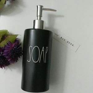 Rae Dunn Black Soap Pump Dispenser